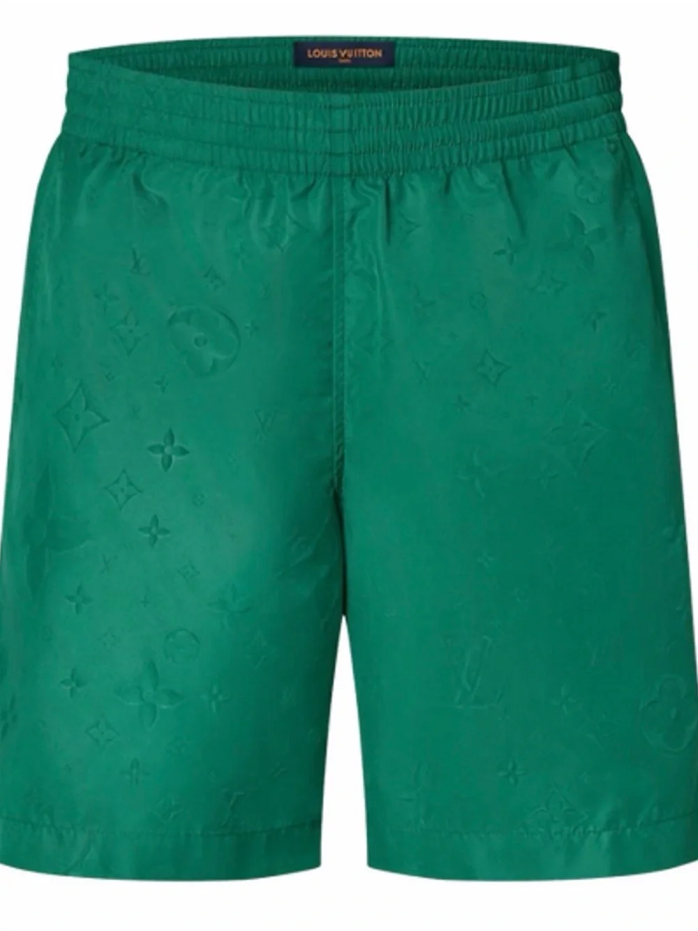 Louis Vuitton Men's Olive Nior Monogram Swim Trunks